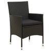 vidaXL-Set-Mobili-da-Giardino-3-pz-con-Cuscini-in-Polyrattan-Nero