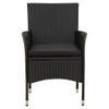vidaXL-Set-Mobili-da-Giardino-3-pz-con-Cuscini-in-Polyrattan-Nero