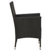 vidaXL-Set-Mobili-da-Giardino-3-pz-con-Cuscini-in-Polyrattan-Nero
