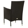 vidaXL-Set-Mobili-da-Giardino-3-pz-con-Cuscini-in-Polyrattan-Nero