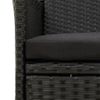 vidaXL-Set-Mobili-da-Giardino-3-pz-con-Cuscini-in-Polyrattan-Nero