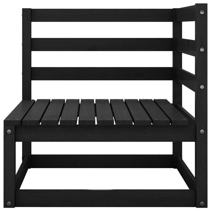 Set-Divani-da-Giardino-6-pz-Nero-in-Legno-Massello-di-Pino