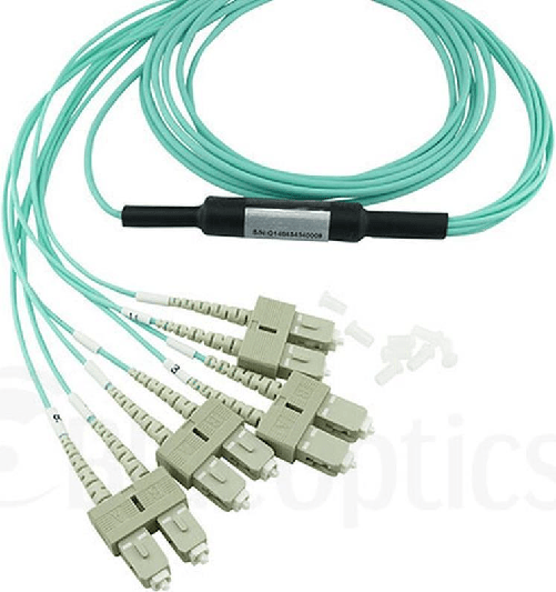 BlueOptics SFP5142EU3MKB cavo in fibra ottica 3 m MPO 4x SC OM3 colore menta (SFP5142EU3MKB)