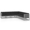 vidaXL-Set-Divani-da-Giardino-7-pz-con-Cuscini-Legno-Massello-di-Pino