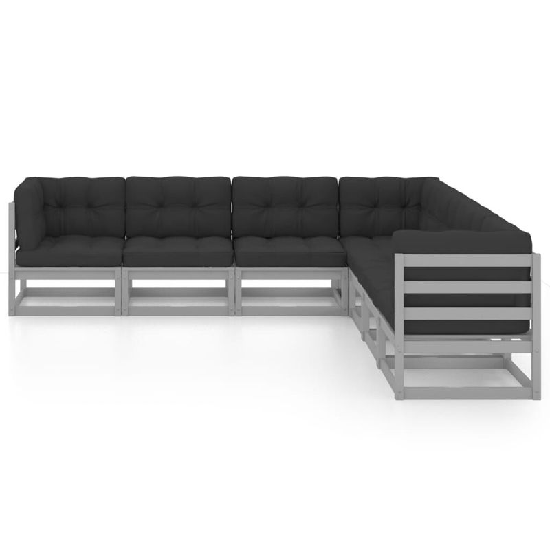 vidaXL-Set-Divani-da-Giardino-7-pz-con-Cuscini-Legno-Massello-di-Pino