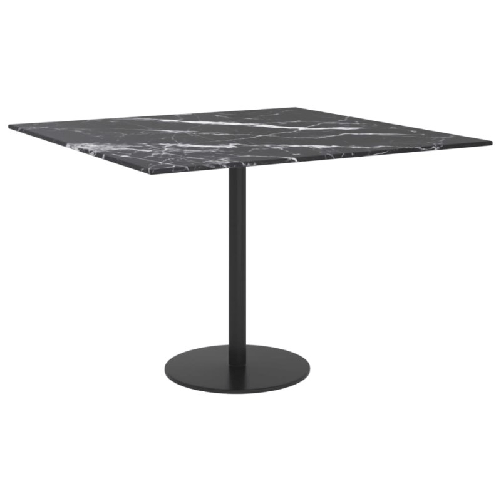 vidaXL-Piano-Tavolo-Nero-60x60-cm-6mm-in-Vetro-Temperato-Aspetto-Marmo