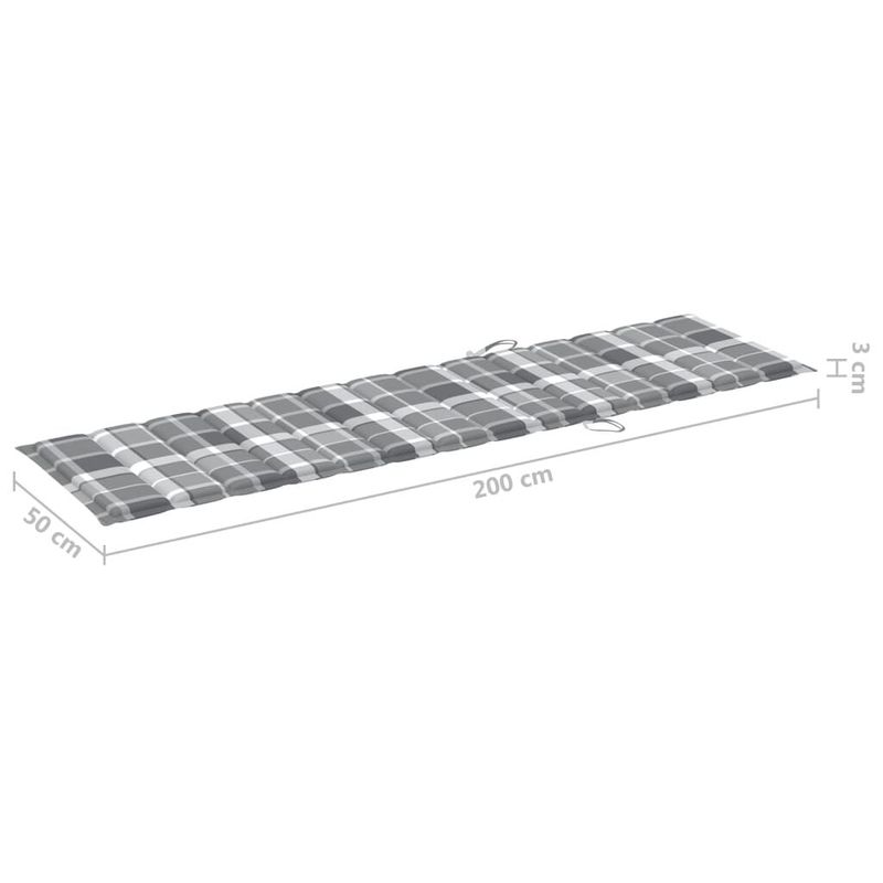 vidaXL-Lettino-Prendisole-con-Tavolo-e-Cuscino-in-Massello-di-Teak