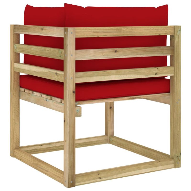Divani-Angolari-da-Giardino---Cuscini-2pz-Pino-Impregnato-Verde