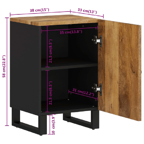 vidaXL-Mobile-da-Bagno-38x33x58-cm-in-Legno-Massello-di-Mango