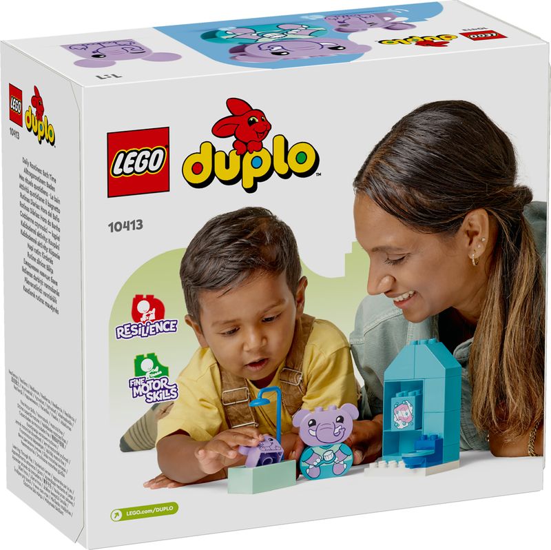 LEGO-DUPLO-10413-Attivita--Quotidiane--il-Bagnetto-Giochi-per-Bambini-da-1.5-Anni-Playset-Didattico-con-2-Elefanti-Giocattolo