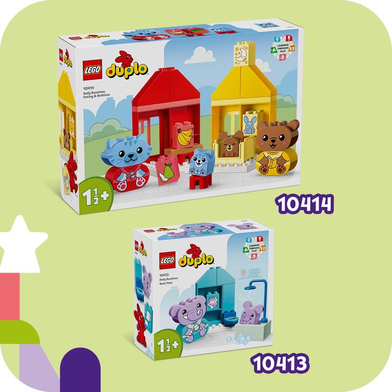 LEGO-DUPLO-10413-Attivita--Quotidiane--il-Bagnetto-Giochi-per-Bambini-da-1.5-Anni-Playset-Didattico-con-2-Elefanti-Giocattolo