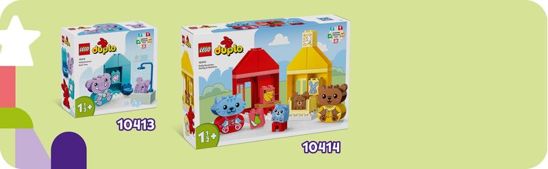 LEGO-DUPLO-10413-Attivita--Quotidiane--il-Bagnetto-Giochi-per-Bambini-da-1.5-Anni-Playset-Didattico-con-2-Elefanti-Giocattolo