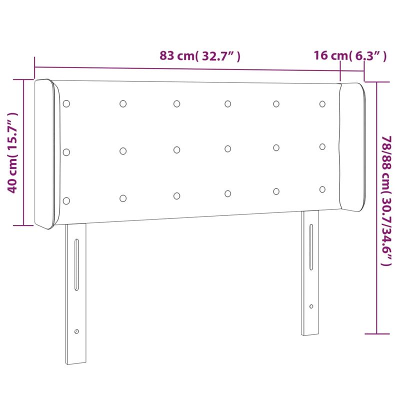 Testiera-a-LED-Grigio-Chiaro-83x16x118-128-cm-in-Velluto