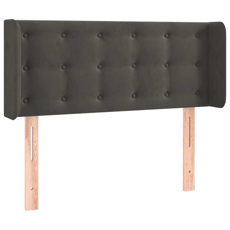 Testiera-a-LED-Grigio-Scuro-103x16x78-88-cm-in-Velluto