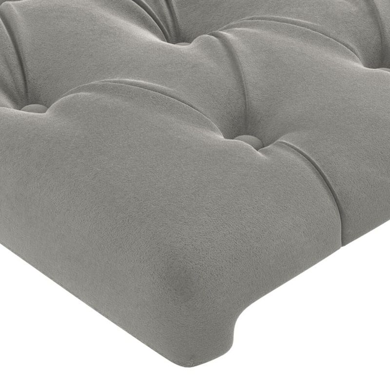Testiera-Grigio-Chiaro-a-LED-93x16x78-88-cm-in-Velluto