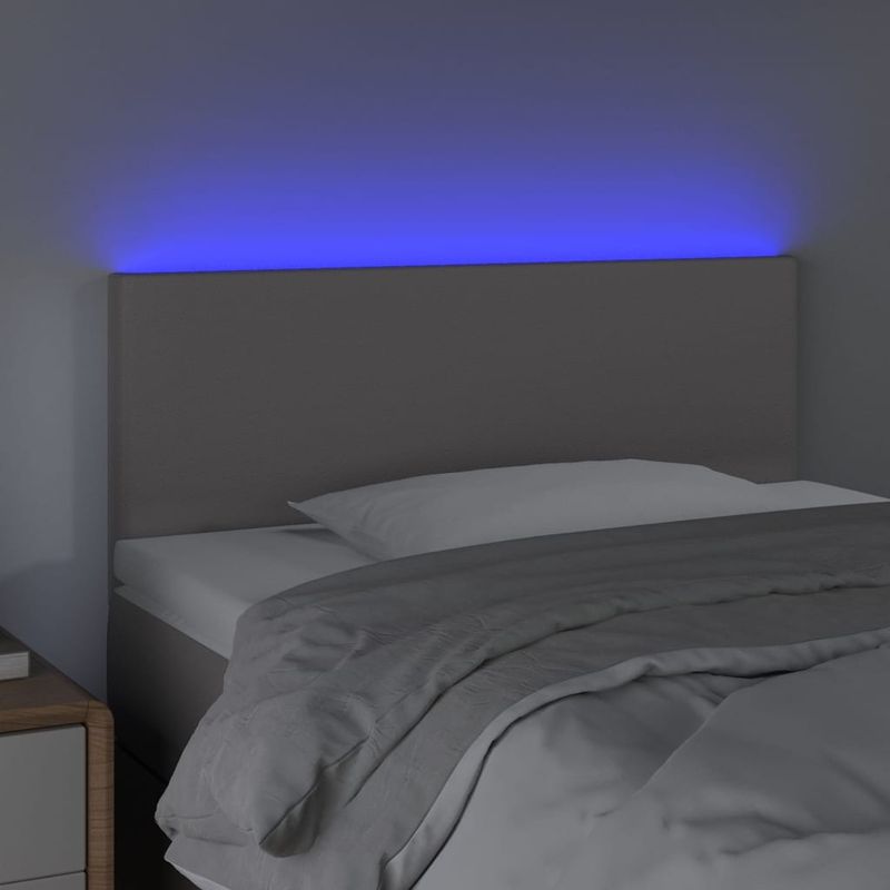 Testiera-Grigio-a-LED-100x5x78-88-cm-in-Similpelle