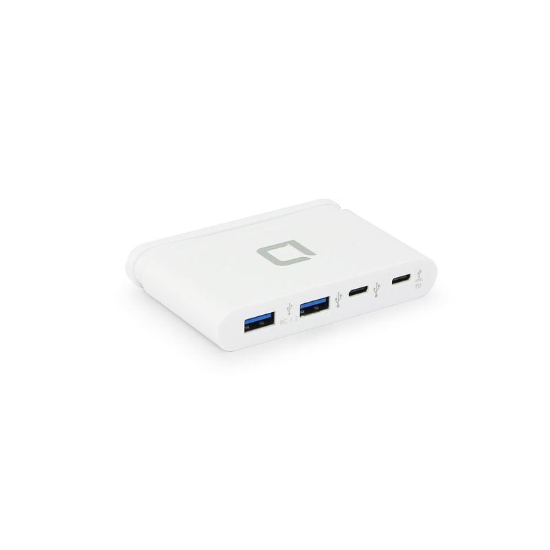 Dicota-D31731-replicatore-di-porte-e-docking-station-per-notebook-Bianco--USB-C-PORTABLE-HUB-4-IN-1---.-