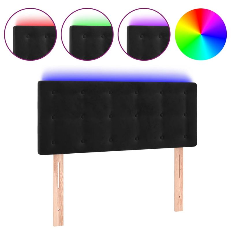 Testiera-a-LED-Nera-144x5x78-88-cm-in-Velluto