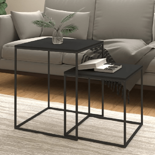 Set-di-Tavolini-2-pz-in-Legno-Multistrato-e-Metallo
