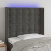 Testiera-a-LED-Grigio-Scuro-93x16x118-128-cm-in-Velluto