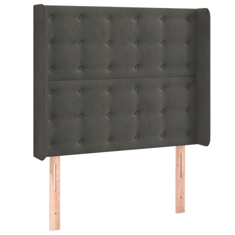 Testiera-a-LED-Grigio-Scuro-93x16x118-128-cm-in-Velluto