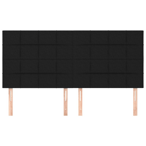 Testiera-4-pz-Nera-90x5x78-88-cm-in-Tessuto