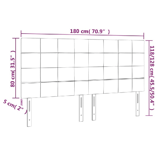 Testiera-4-pz-Nera-90x5x78-88-cm-in-Tessuto
