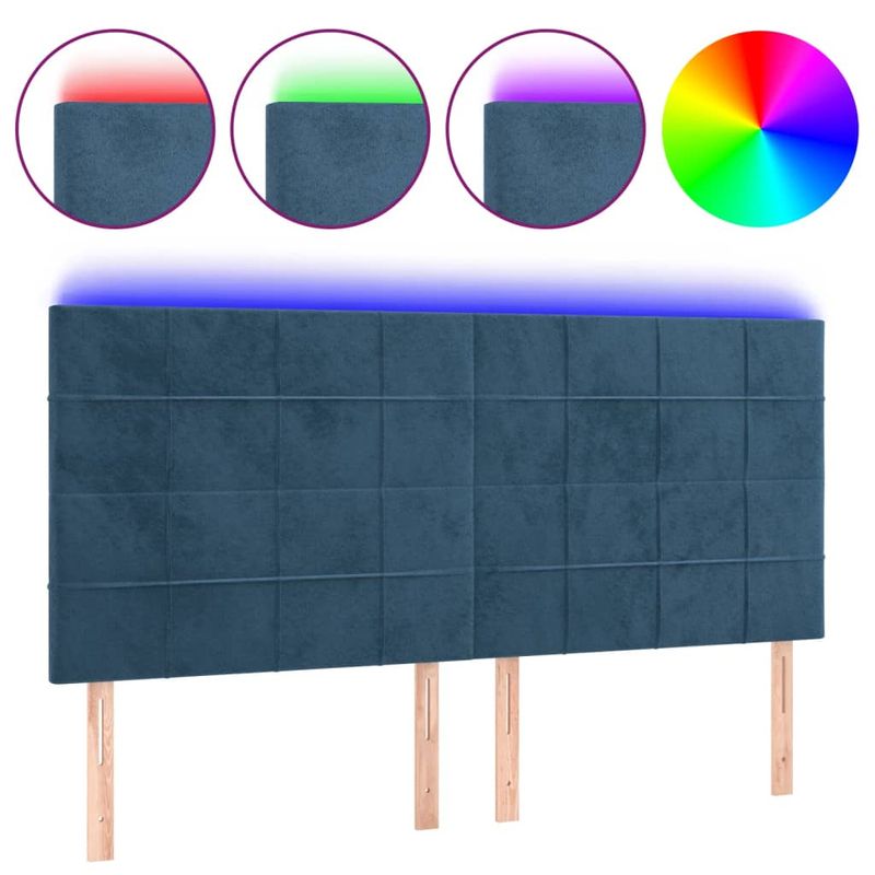 Testiera-a-LED-Blu-Scuro-100x5x118-128-cm-in-Velluto