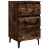 vidaXL-Comodino-con-Gambe-in-Metallo-Rovere-Fumo-40x35x69-cm