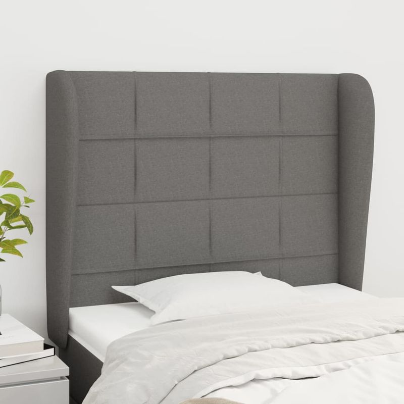 Testiera-ad-Orecchio-GrigioScuro-103-x-23-x-118-128cm-inTessuto