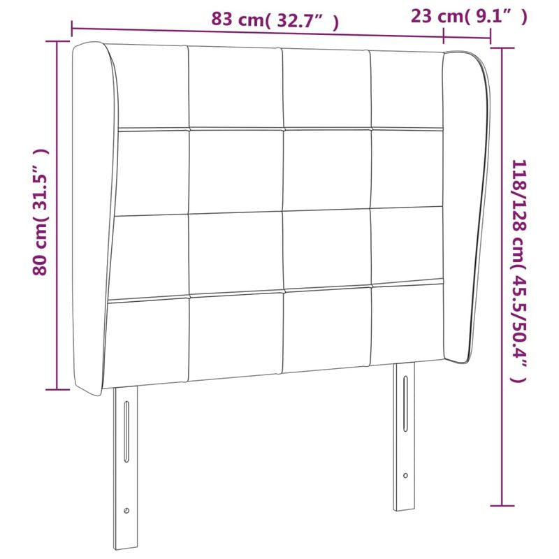 Testiera-ad-Orecchio-GrigioScuro-103-x-23-x-118-128cm-inTessuto