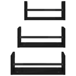 vidaXL-Set-Mensole-da-Parete-con-Aste-3pz-Nero-in-Legno-Multistrato