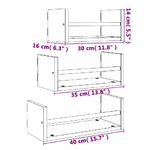 vidaXL-Set-Mensole-da-Parete-con-Aste-3pz-Nero-in-Legno-Multistrato