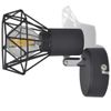 Set-2-Applique-con-Rete-in-Stile-Industriale-Nero-Lampadina-LED