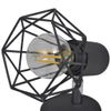 Set-2-Applique-con-Rete-in-Stile-Industriale-Nero-Lampadina-LED