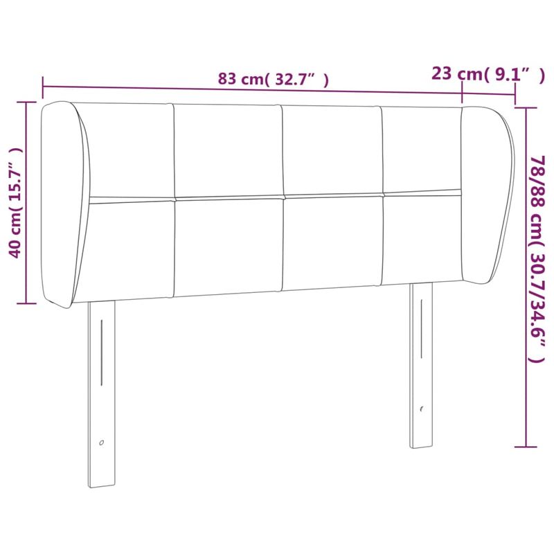 Testiera-ad-Orecchio-Grigio-Scuro-203x23x78-88-cm-in-Velluto