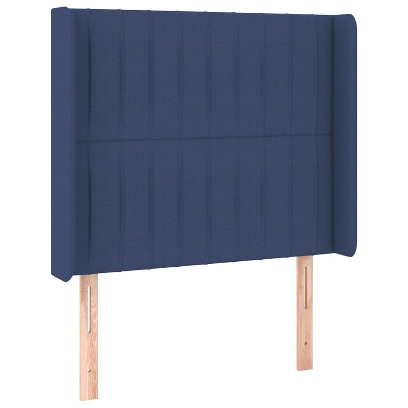 Testiera-ad-Orecchio-Blu-203x16x78-88cm-in-Tessuto