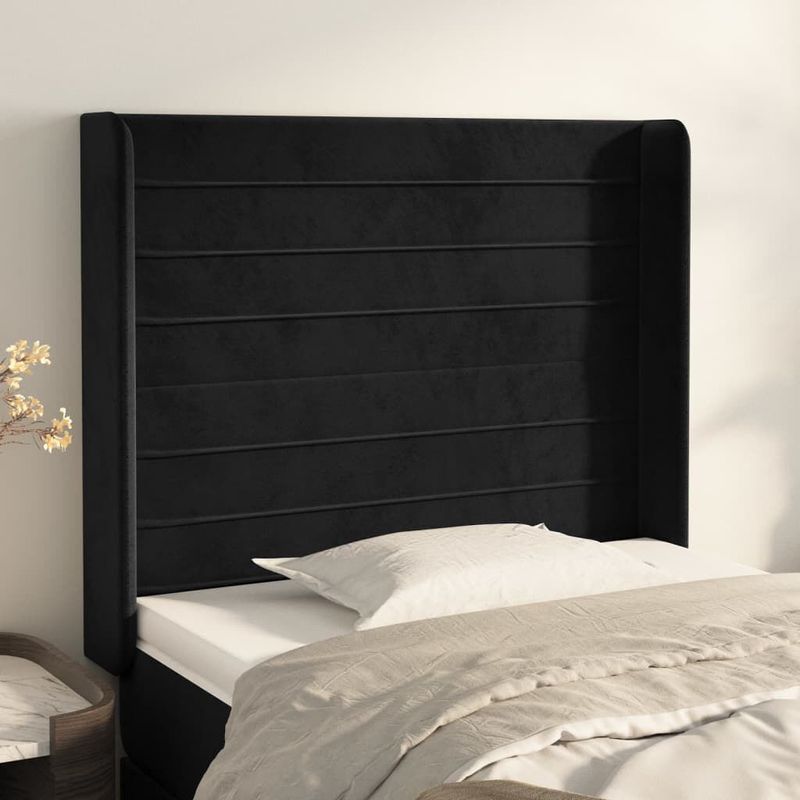 Testiera-ad-Orecchio-Nera-103x16x118-128-cm-in-Velluto