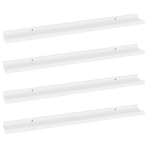 vidaXL-Mensole-da-Parete-4-pz-Bianche-80x9x3-cm