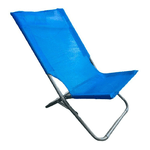 Trade Shop Traesio-spiaggina In Textilene Blu Pieghevole Sedia Per Mare Campeggio 57x47x72 Cm 281053 -