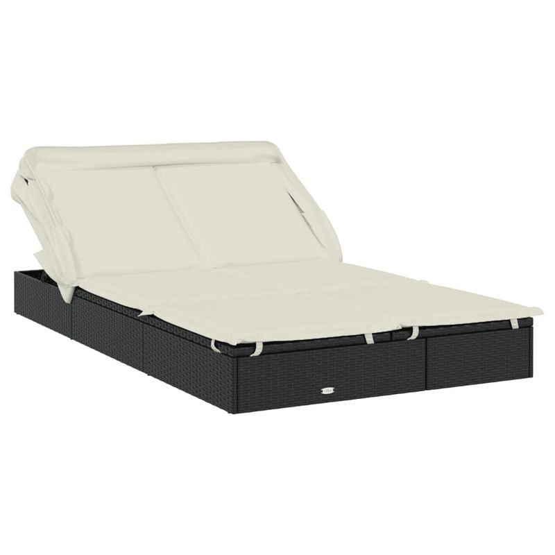 vidaXL-Lettino-Doppio-Tetto-Pieghevole-Nero-213x118x97cm-in-Polyrattan