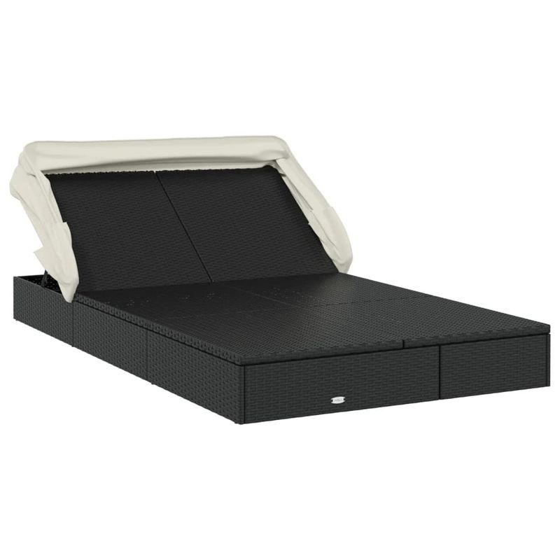 vidaXL-Lettino-Doppio-Tetto-Pieghevole-Nero-213x118x97cm-in-Polyrattan