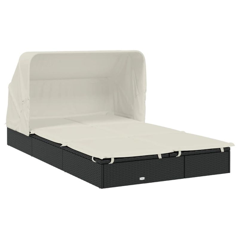 vidaXL-Lettino-Doppio-Tetto-Pieghevole-Nero-213x118x97cm-in-Polyrattan
