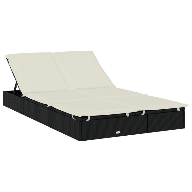 vidaXL-Lettino-Doppio-Tetto-Pieghevole-Nero-213x118x97cm-in-Polyrattan