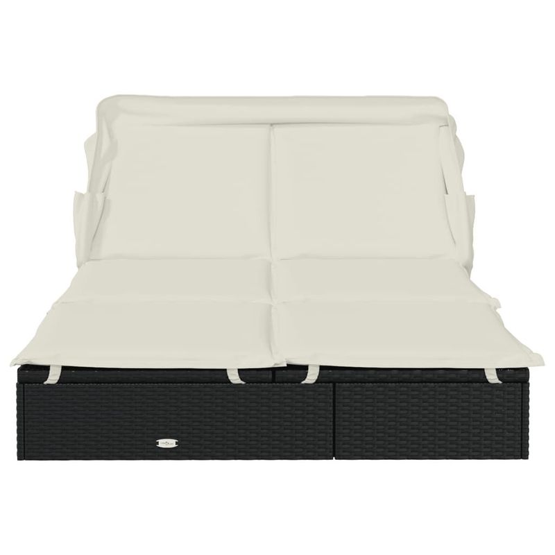 vidaXL-Lettino-Doppio-Tetto-Pieghevole-Nero-213x118x97cm-in-Polyrattan