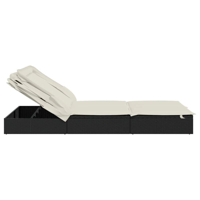 vidaXL-Lettino-Doppio-Tetto-Pieghevole-Nero-213x118x97cm-in-Polyrattan