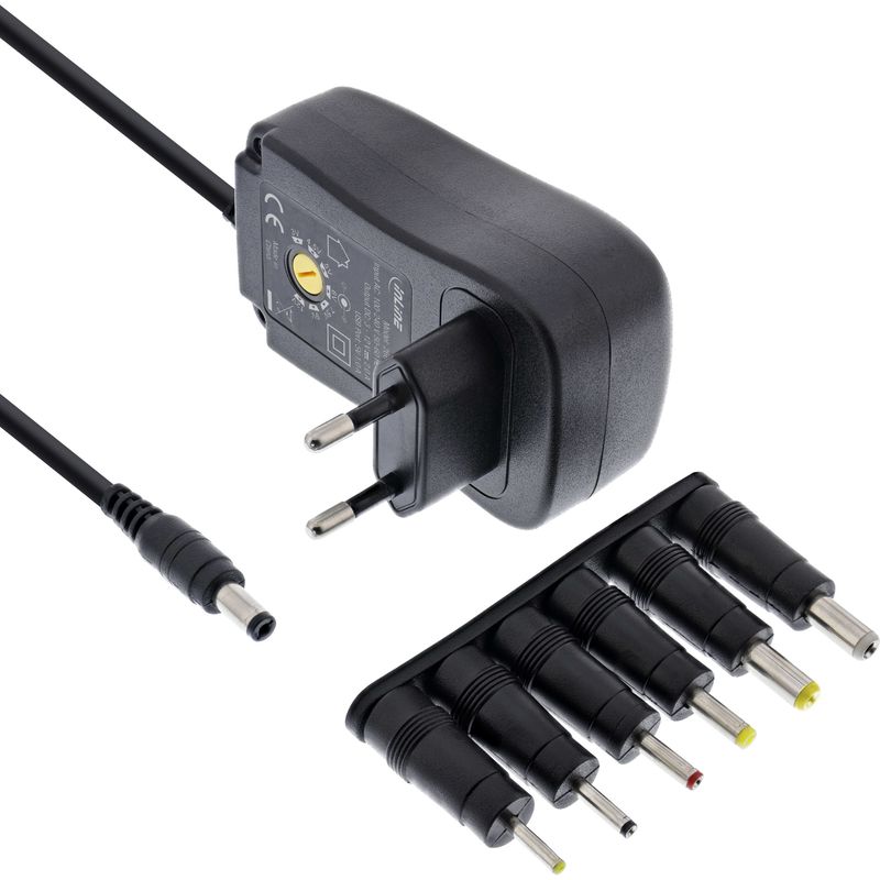 InLine-Alimentatore-universale-30W-con-USB-110-240V-a-3-12V-max.-2500mA