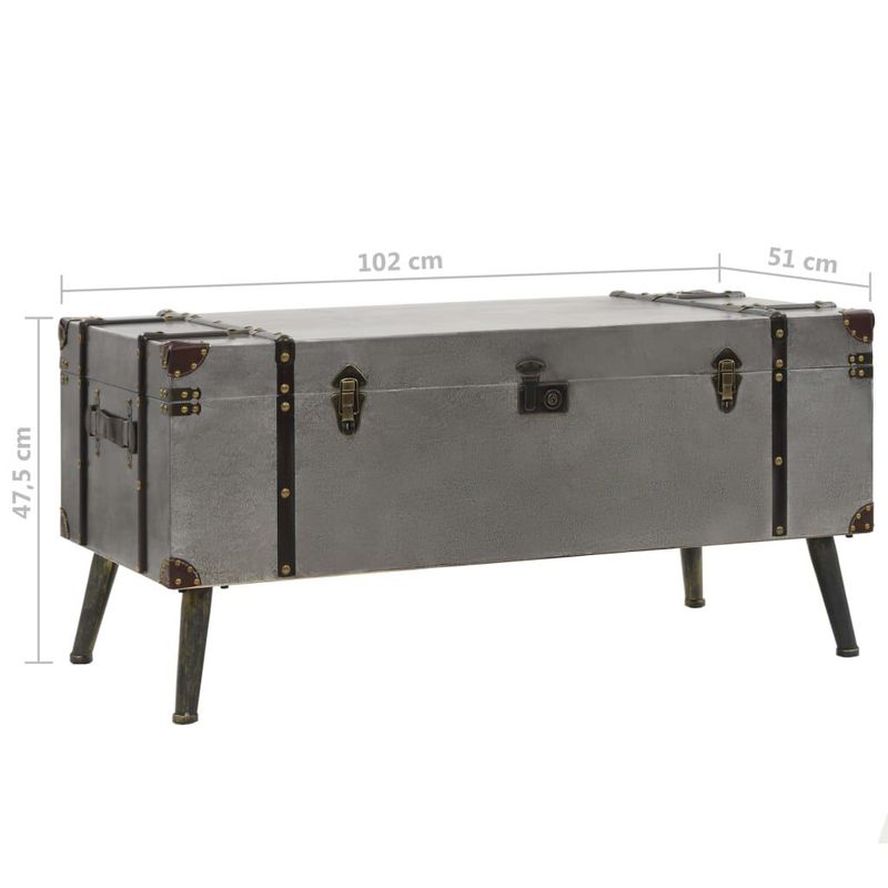 vidaXL-Tavolino-da-Caffe-in-MDF-e-Alluminio-102x51x475-cm