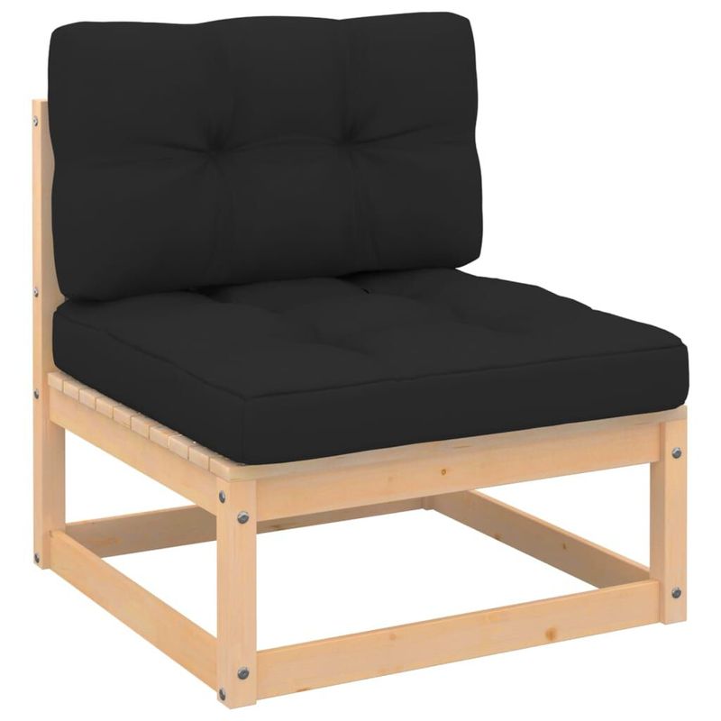 vidaXL-Set-Divani-da-Giardino-4-pz-con-Cuscini-Legno-Massello-di-Pino