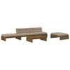 vidaXL-Set-Divani-da-Giardino-5-pz-con-Cuscini-in-Legno-Massello-Miele